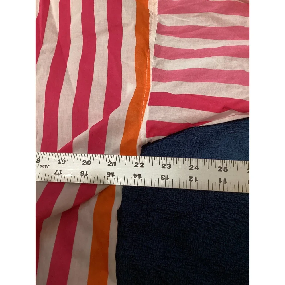 Beach Riot NWOT Pink Orange Striped Oversized Button Down Shirt Cover Up S/M
